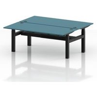 Air Sit Stand 1800x800 Bench Desk with Dark Teal Top