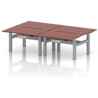 Air Sit Stand 4 Person Bench Desk with Ports