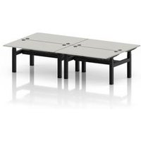 Air 4-Person Bench Sit-Stand Desk Dove Grey