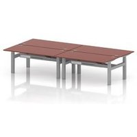 Air 1600x800 Sit-Stand Bench Desk with Silver Frame