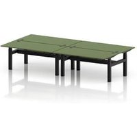 Air 4-Person Bench Sit-Stand Desk in Moss Green