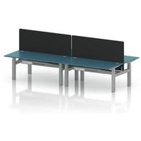 Air 1600 Sit Stand Bench Desk with Teal Screen