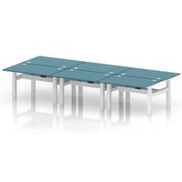 Air Back-to-Back 1200 x 800mm Height Adjustable 6 Person Office Bench