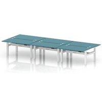 Air Back-to-Back 1400 x 800mm Height Adjustable 6 Person Office Bench