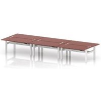 Air Back-to-Back 1600 x 800mm Height Adjustable 6 Person Office Bench