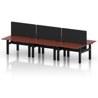 Air 1200 Sit-Stand Bench Desk with Red Ports