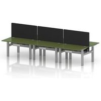 Air 1200 Sit-Stand Bench Desk with Green Ports
