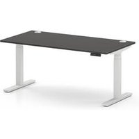 Air Height Adjustable Desk with Carbon Top and White Legs