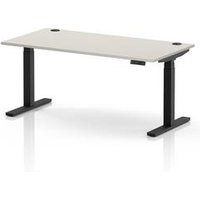 Air Height Adjustable Desk with Grey Top and Black Legs