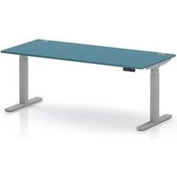 Air Height Adjustable Desk with Dark Teal Finish