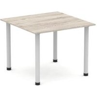 Impulse 1000mm Square Meeting Table with Grey Oak Top