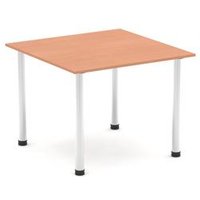 Impulse 1000mm Square Meeting Table with Beech Top