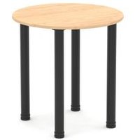 Impulse 600mm Round Maple Meeting Table with Black Leg