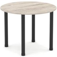 Impulse 800mm Round Grey Oak Effect Meeting Table