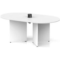 Impulse 1800 Boardroom Table Black Power Module White Arrowhead Leg