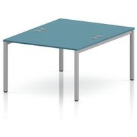 Impulse 2 Person Bench Desk in Dark Teal