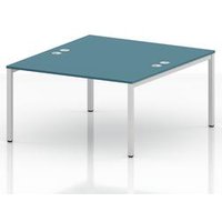 Impulse Bench B2B 2 Person 1400 White Frame Office Bench Desk Deep