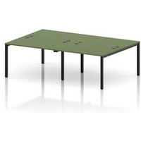 Impulse 4 Person Bench Desk in Moss Green