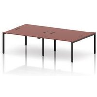 Impulse 4 Person Bench Desk in Brick Red