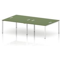 Bench B2B 4 Person 1400 Frame Bench Desk Moss Green