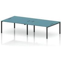 Impulse 4 Person Bench Desk in Dark Teal