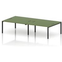 Impulse 4 Person Bench Desk in Moss Green