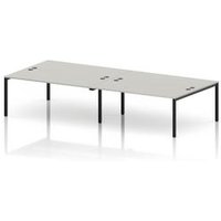 Impulse 4 Person Bench Desk in Dove Grey