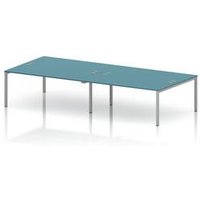Impulse Bench B2B 4 Person 1800 Silver Frame Office Bench Desk Deep