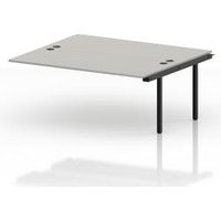 Impulse 1800mm Black Frame Bench Desk in Dove Grey