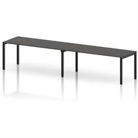 Impulse Bench Desk for Two People in Black and Carbon Grey