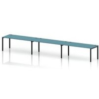 Impulse Bench One Row 3 Person 1800 Black Frame Bench Desk Dark Teal