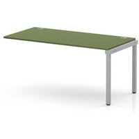 Impulse Bench One Row Ext Kit 1600 Silver Frame Bench Desk Moss Green