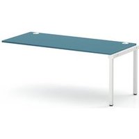 Impulse Bench Single Row Ext Kit 1800 White Frame Bench Desk Dark Teal