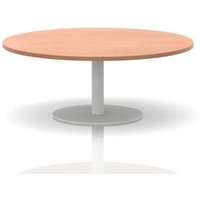 Italia 1200mm Round Coffee Table with Beech Top and White Legs