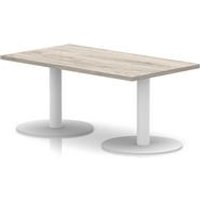 Italia Rectangular Coffee Table Grey Oak & White Legs