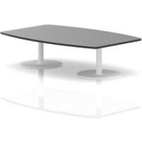 Italia 1800mm High Gloss Coffee Table Black Top 475mm High White Leg