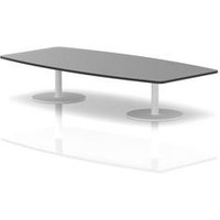 Italia 2400mm High Gloss Coffee Table Black Top 475mm High White Leg