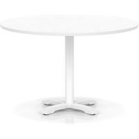 Italia 1200mm Poseur Round Table White 750mm High White Leg Cross Base