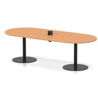 Volta 2400 Poseur Boardroom Table Power Module Beech Leg