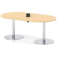 Italia Volta 1800 Boardroom Table with Maple Top and Power Module