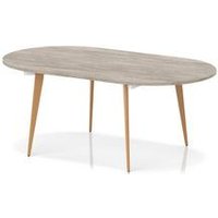 1800mm Oval Boardroom Table Oak Top Wooden Splayed Leg