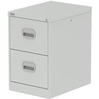 Qube 2 Drawer Filing Cabinet Light Grey QS2053