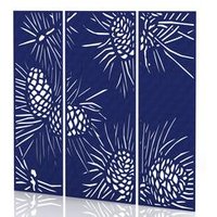SCH! Acoustic Wall Panels - Pine Effect, Cobalt Blue (3 Pack)