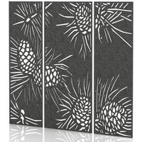 Sch Acoustic Wall Panel - Pine 3 panels - Graphite Charcoal SCH00107