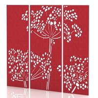 SCH! Acoustic Wall Panel - Wildflower Poppy Red (3 Panels)
