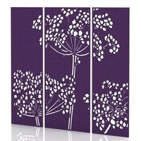 Sch Acoustic Wall Panel - Wildflower 3 panels - Plum Purple SCH00113
