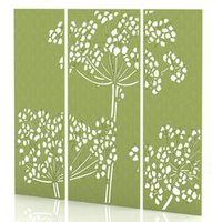 SCH! Acoustic Wall Panels - Wildflower Design - Lime Green (3 Pack)