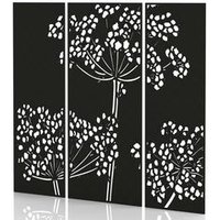 SCH! Wildflower Acoustic Wall Panels - Raven Black (Set of 3)