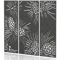 SCH! Acoustic Hanging Wall Panels - Graphite Charcoal Pine (3 Pack)