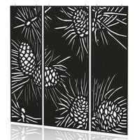 SCH! Acoustic Hanging Wall Panels - Pine Effect, Raven Black (3 Pack)